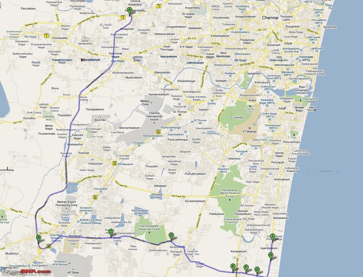მარშრუტის რუკას Chennai
