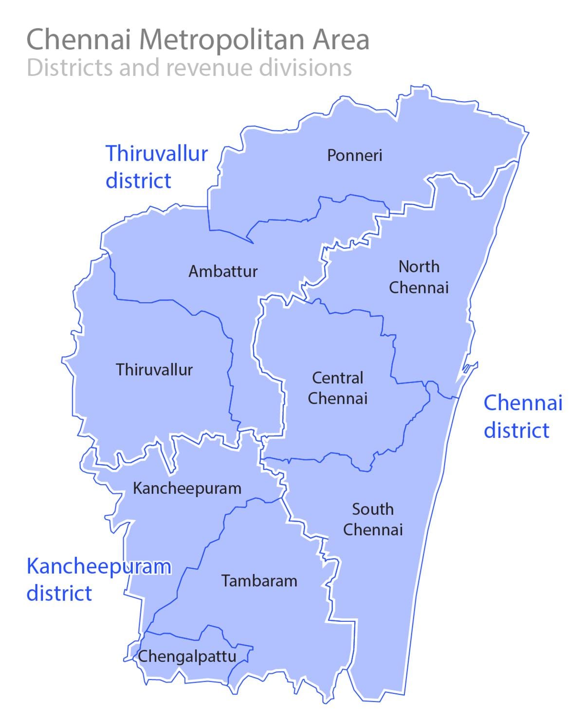 Chennai ლიმიტი რუკა