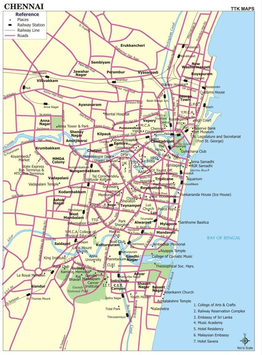 საგზაო რუკა Chennai