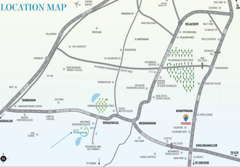 Medavakkam Chennai რუკა