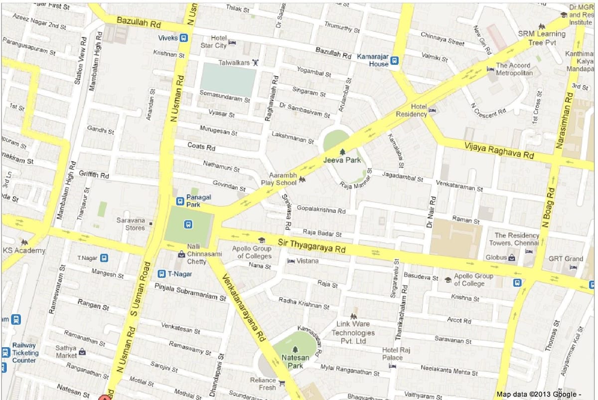 რუკა Chennai t Nagar