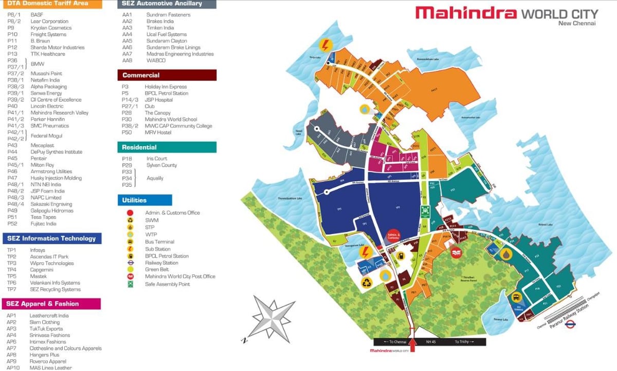 რუკა Mahindra ქალაქის Chennai
