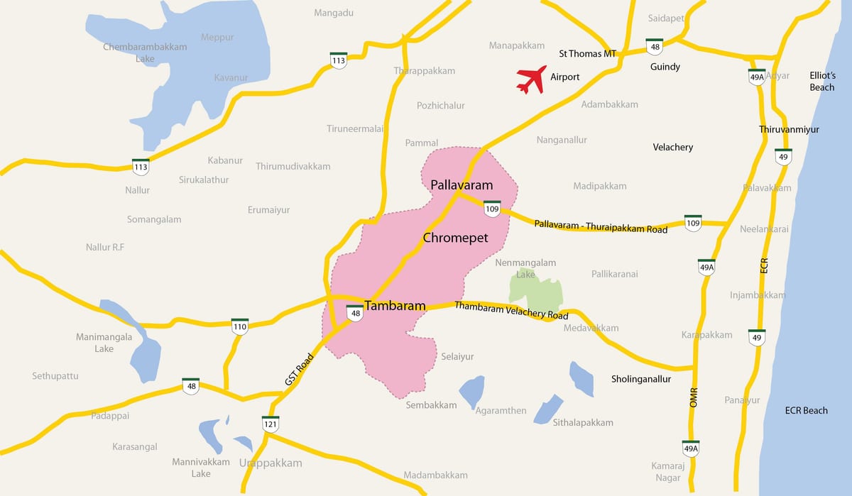 რუკა Tambaram Chennai