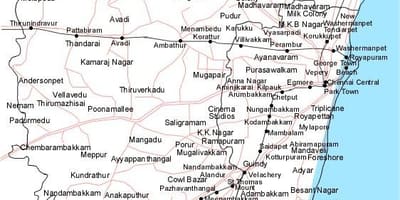 Chennai რუკა მიმართულებით