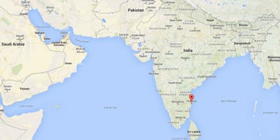 რუკა ინდოეთში Chennai