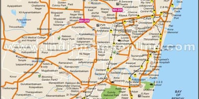 Chennai ქალაქში სრული რუკა