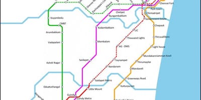 MRTS Chennai რუკა